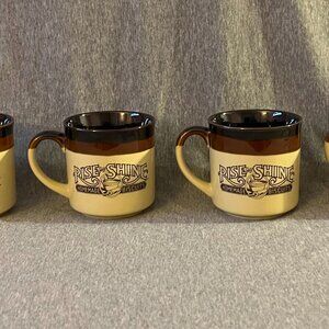 Hardee’s 1986  Rise and Shine Homemade Biscuits Coffee Cups Set of 4
